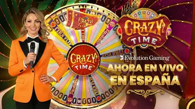 Crazy Time — game show en vivo de Evolution Gaming con rueda de la fortuna